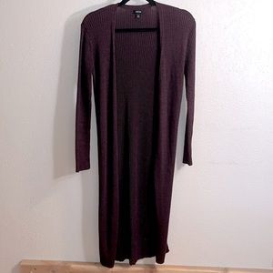 💥 $5 with any bundle! 💥 Apt. 9 duster open cardigan burgundy SPARKLES 😍size M